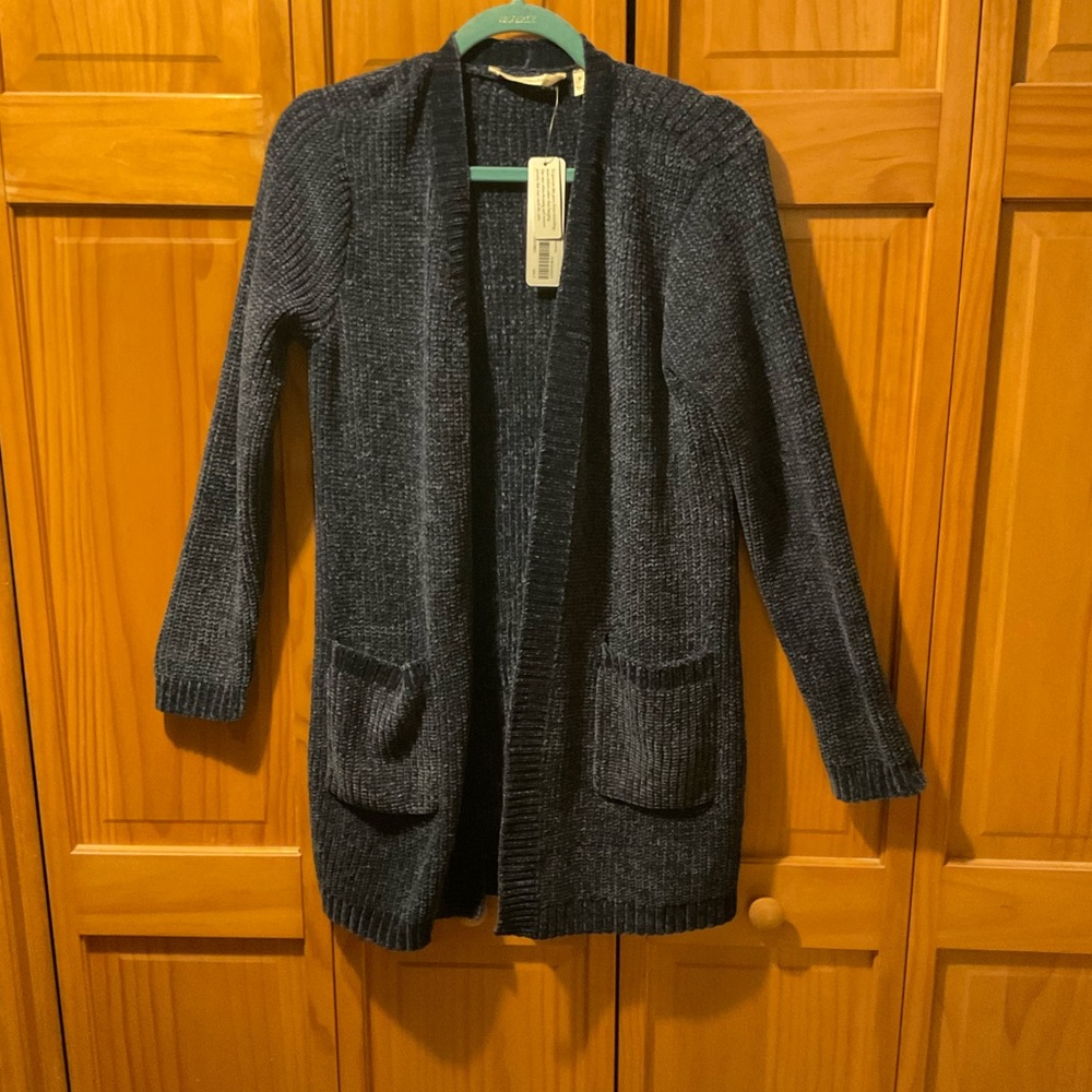 Soft Surroundings Navy Open Cardigan